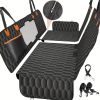Dog rear seat cover, waterproof car seat protector with side wings, scratch resistant dog rear seat cover, durable anti slip dog hammock suitable for