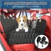 Dog rear seat cover, waterproof car seat protector with side wings, scratch resistant dog rear seat cover, durable anti slip dog hammock suitable for
