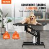 VEVOR 43" Hydraulic Pet Grooming Table, Heavy Duty Dog Grooming Arm for Medium/ Small Dogs, Height Adjustable Dog Grooming Station, Anti Slip Tabletop