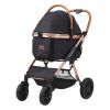 VEVOR Pet Stroller, 4 Wheels Dog Stroller Rotate with Brakes, 66 lbs Weight Capacity, Puppy Stroller with Detachable Carrier, Storage Basket and Pet P