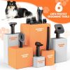 Dog Grooming Kit, Pet Hair Vacuum and Dog Dryer with 5 Pet Grooming Tools, 600w Dog Grooming Vacuum with 3L Dust Cup Dog Clippers, Low Noise Pet Groom